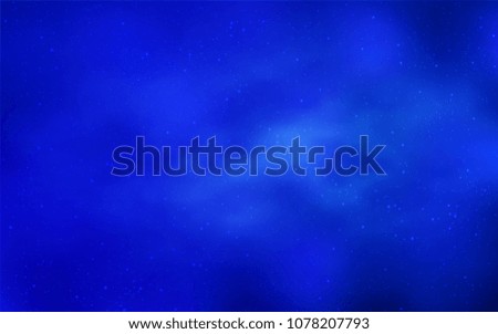 Light BLUE vector pattern with night sky stars. Blurred decorative design in simple style with galaxy stars. Template for cosmic backgrounds.