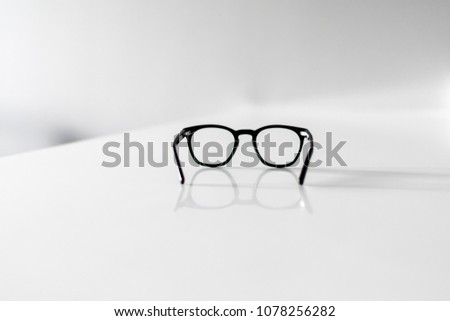 Glasses, isolated on white background. Silhouettes. Various shapes. Clipping path. 