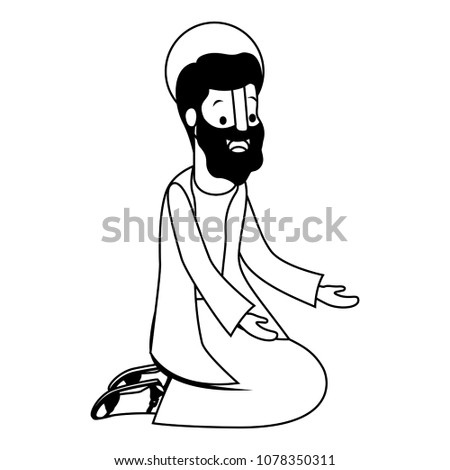 apostle of Jesus on knees praying character