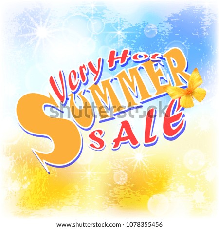 summer sale background, vector illustration clip-art