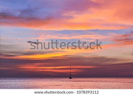 Gorgeous sunset over the ocean