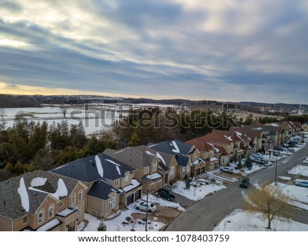 Beautiful richmond hill  skyline Aerial view photograph  Ontario, Canada.