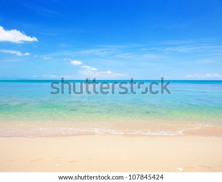 beach and sea Royalty-Free Stock Photo #107845424