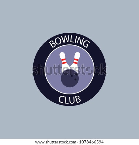 Bowling Club logo Vector Template Design Illustration