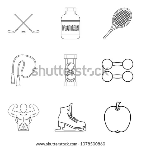 Get well icons set. Outline set of 9 get well vector icons for web isolated on white background