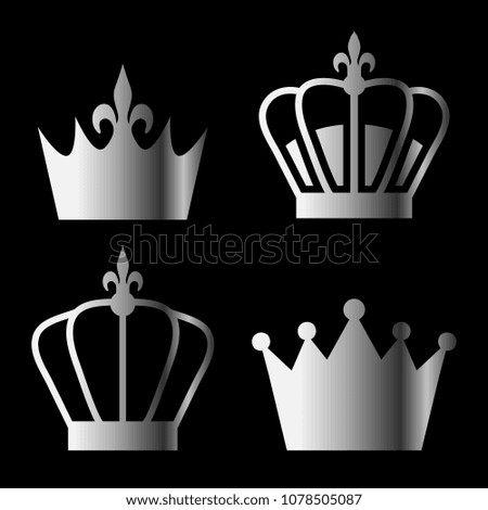 silver crowns set