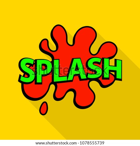 Splash icon. Pop art illustration of splash vector icon for web