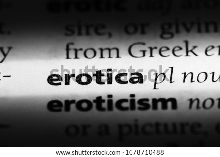erotica word in a dictionary. erotica concept Royalty-Free Stock Photo #1078710488