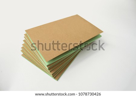 Crafty Notebook with green pages Isolated 