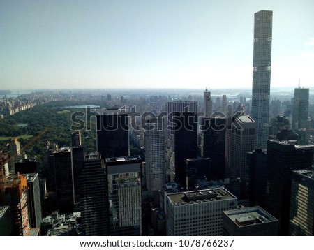 View on upper Manhattan and Central Park, New York City, horizontal