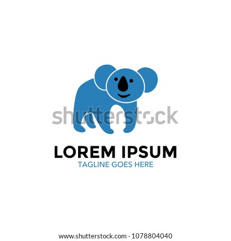 koala character mascot logo. vector illustration