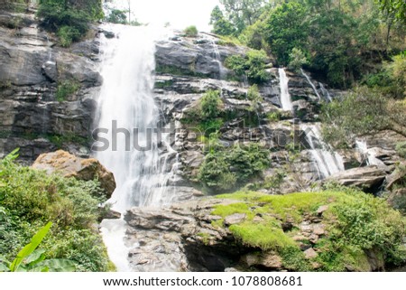 very beautiful waterfall in thailsnd