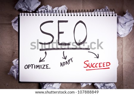 SEO - search engine optimization - flow chart concept for adaption and success for blogging and internet websites