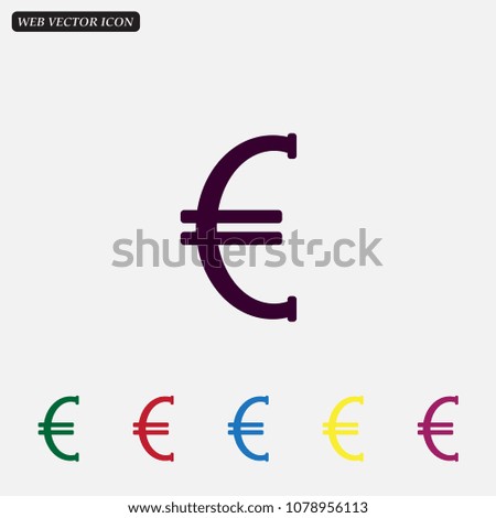 Euro badge, vector icon.