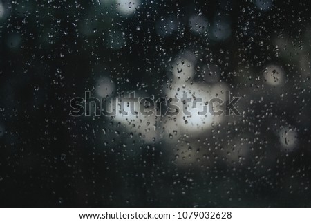 rain drops on window glass texture