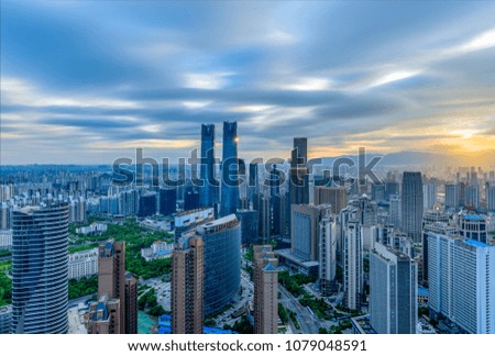 Chinese urban skyline 