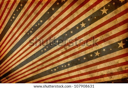 grunge stylized american flag