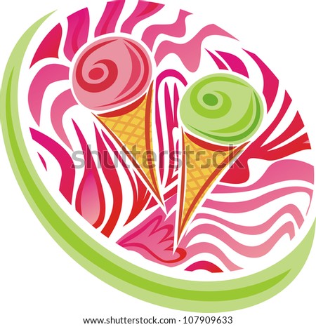 Vector illustration of ice-cream