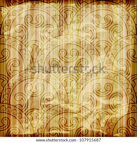 vector seamless abstract wallpaper on striped background,  crumpled burning paper texture