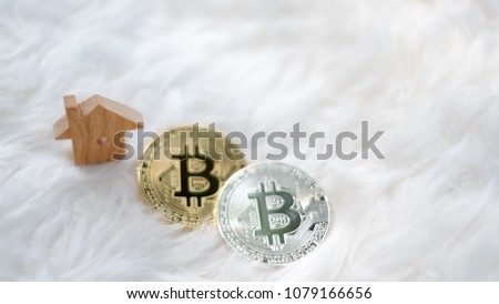 Business bitcoins White background
