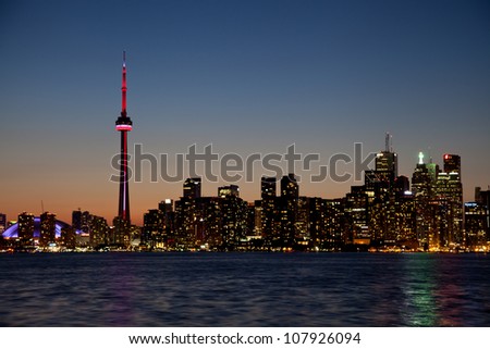 Dramatic sunset, Toronto, Canada