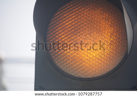 Yellow traffic light