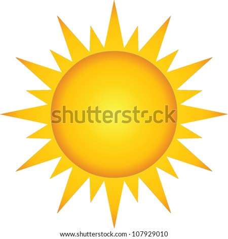 Summer Hot Sun .Vector Illustration