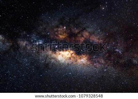 The galactic center of the milkyway galaxy  Royalty-Free Stock Photo #1079328548