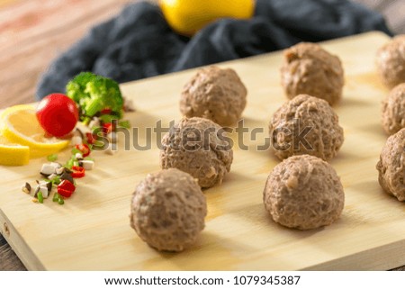 Meatballs closeup photo