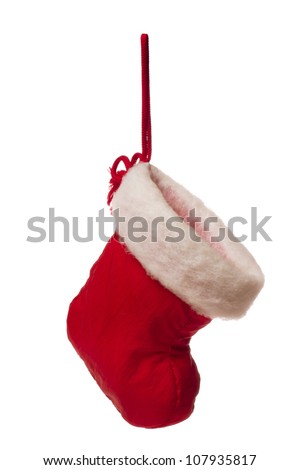 Red christmas stocking a holiday ornament