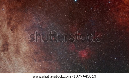 A view to the direction of the galactic center of the Milky Way located in the constellation Sagittarius