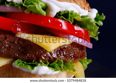 Burger of meat from Egypt