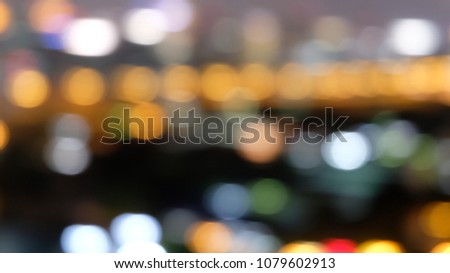 Bokeh light abstract background city night and colourful photo