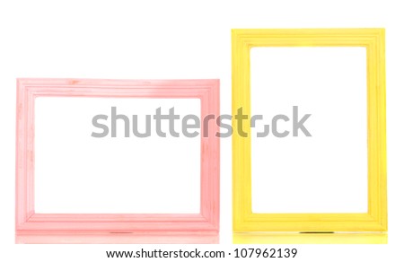 Wooden frames isolated on white