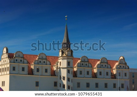 Restored castle in the city of Dessau