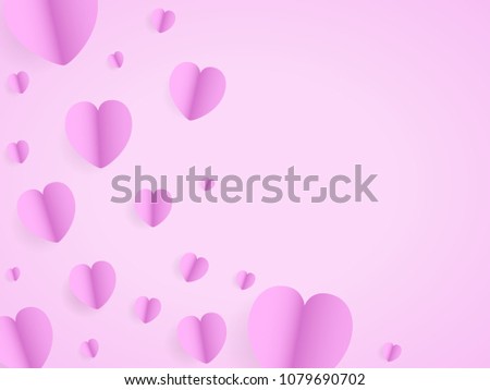 Hearts pattern isolated on pink background. Cover for web site, poster,placard and wallpaper. Useful for backdrop,sticker and ads. Creative art concept, vector illustration, eps 10
