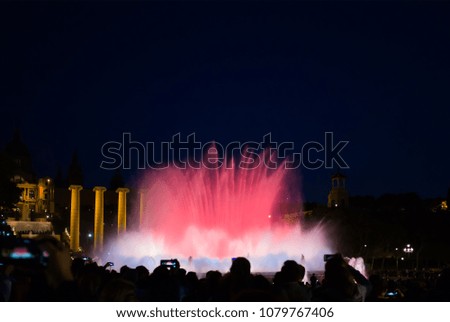 The magic fountains at Plaza Espanya in Barcelona
