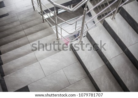 modern design of handrail and staircase
