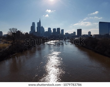 Philadelphia skyline on sunny day