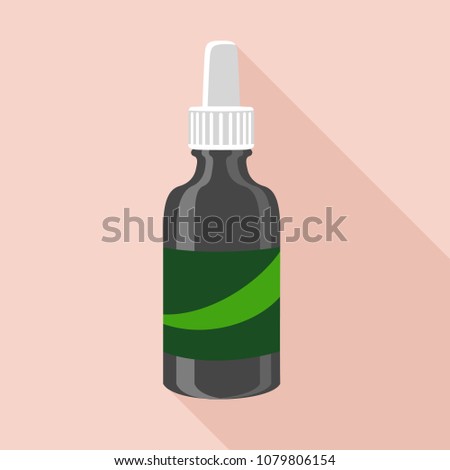 Vial medical icon. Flat illustration of vial medical icon for web