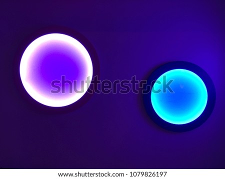 Abstract background with soft circle lights.