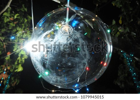 The light balloon in the big night party