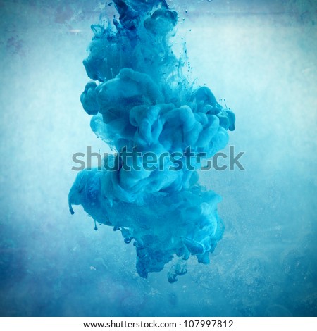 Blue color cloud square cut