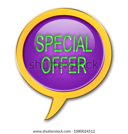 special offer button isolated. 3d illustration