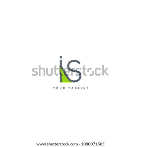 Letters I & S joint logo icon vector template.