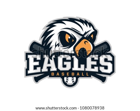 Modern professional emblem eagles for baseball team
