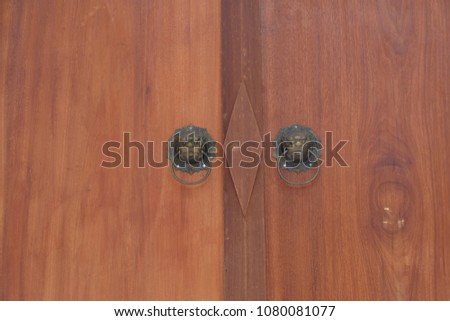 Wood door handle