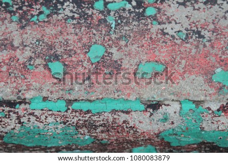 Old shabby painted wall macro texture closeup