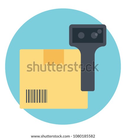 
A barcode scanner with cardboard for product verification
