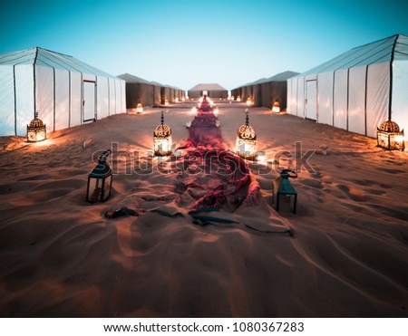 Sahara desert luxury camp